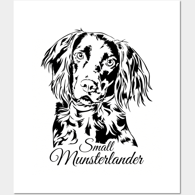 Small Munsterlander dog lover portrait Wall Art by wilsigns